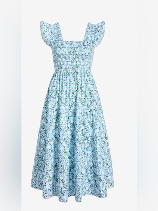 Hill House Dresses & Skirts - Hill House Ellie Nap Dress Size S Blue Basketweave Vine